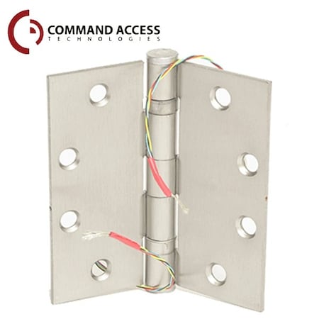 Command Access Energy Transfer Hinge, 4-1/2 In. by 4-1/2 In., 5 Knuckle Standard Weight, 4 Wire, 26 Guage, Bright C CAT-ETH4W4545-625-CH-BB79-4FT